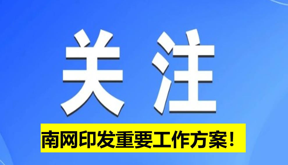 南網(wǎng)印發(fā)重要工作方案！